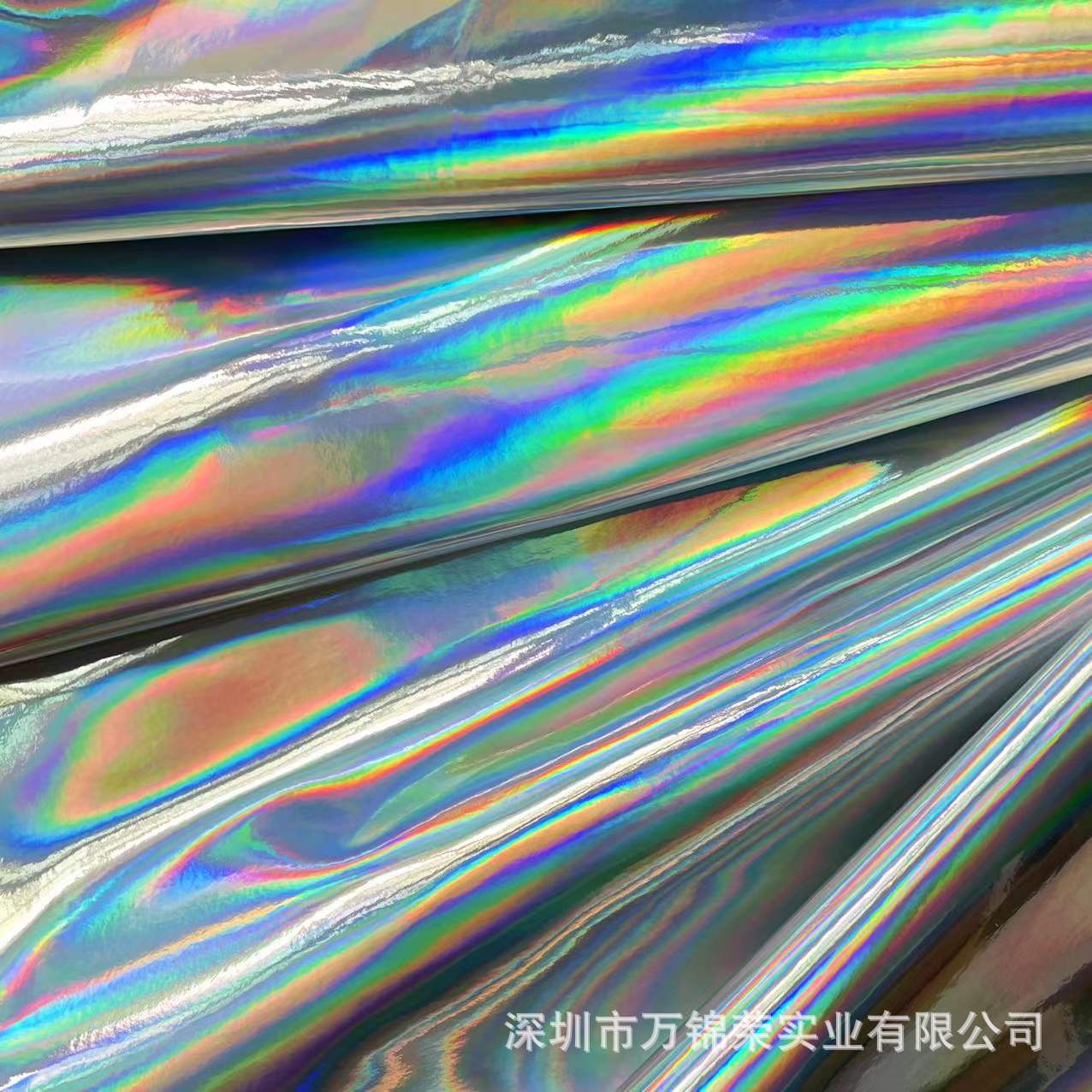 Cross-Border Dazzling Silver Mirror Leather Glossy Laser 0.7mm Bright Silver Phantom Gray Pu Fabric Cross-Border Hot Sale