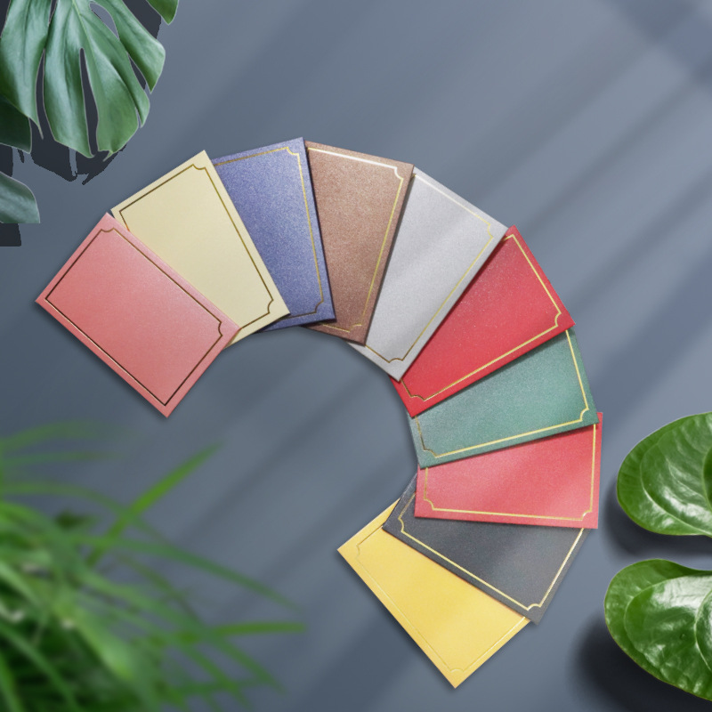 Picture of Pearlescent Paper Phnom Penh Envelope Fixed Printing Membership Card Sheet Envelope Paper Bag Bronzing Business High-end Envelope
