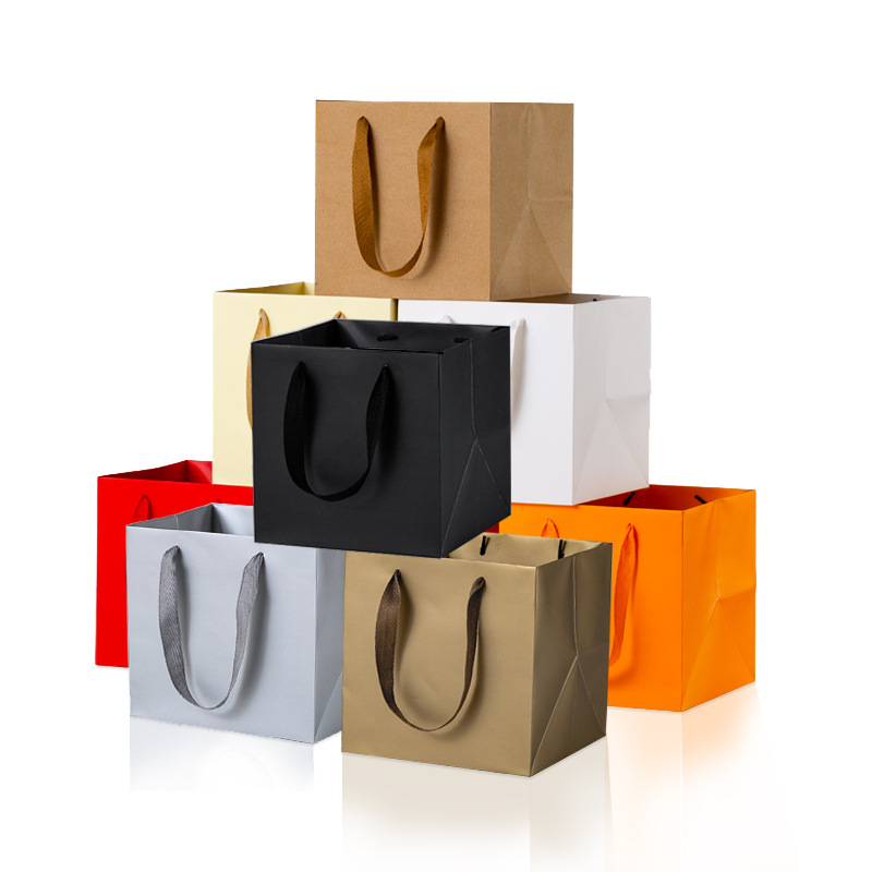 Picture of Hand-Held Paper Bag Custom Hot Stamping Logo Christmas Gift Bag High-End Clothing Store Handbag Gift Packaging Bag