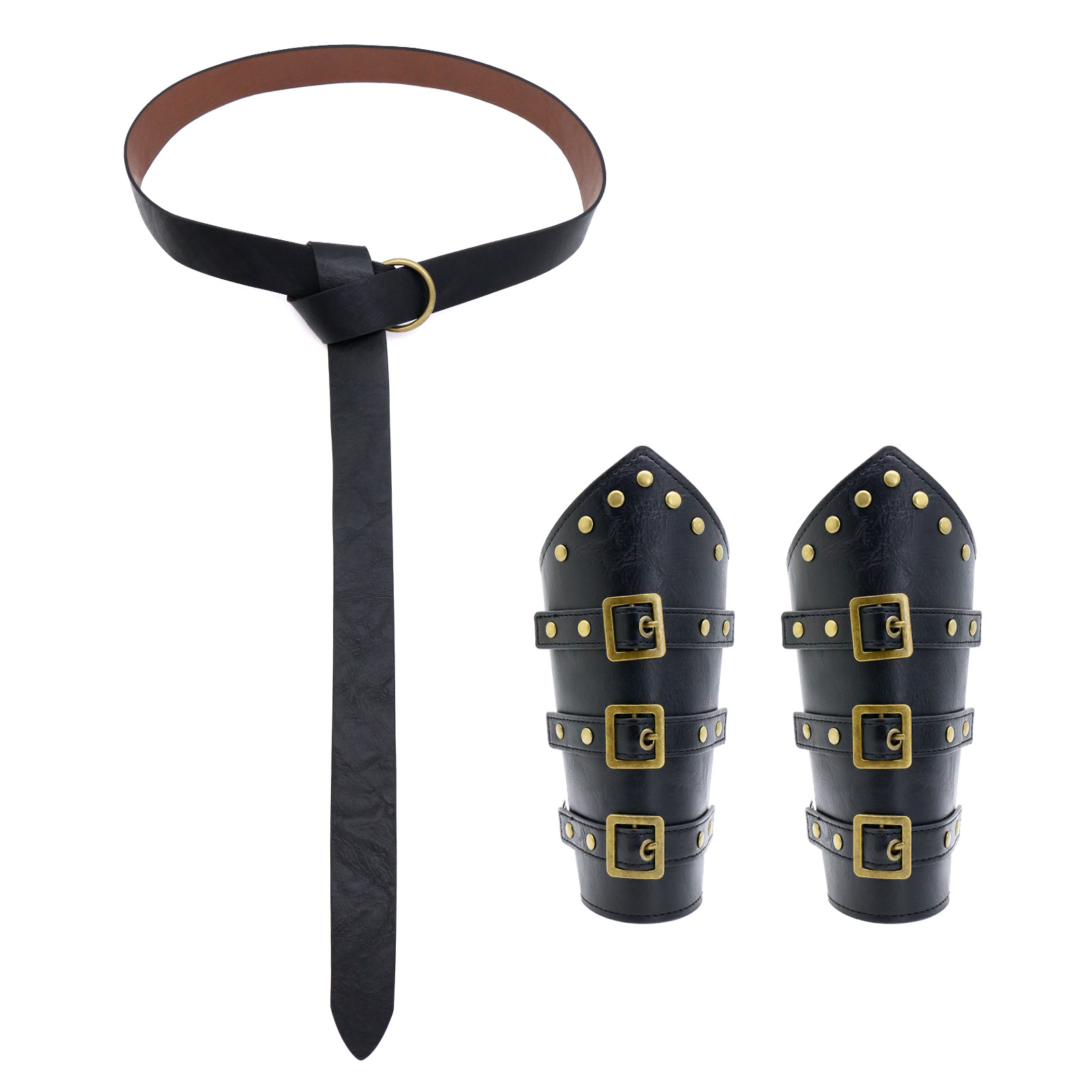 Picture of Cross Border Medieval Viking Renaissance Belt Retro Wrist Bracer Halloween cosplay Dress Up Waist Bag