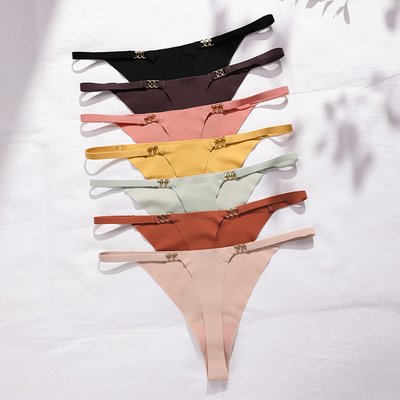 Sexy sports fitness thong women's low waist cotton crotch breathable European and American cross-border underwear cotton crotch t pants