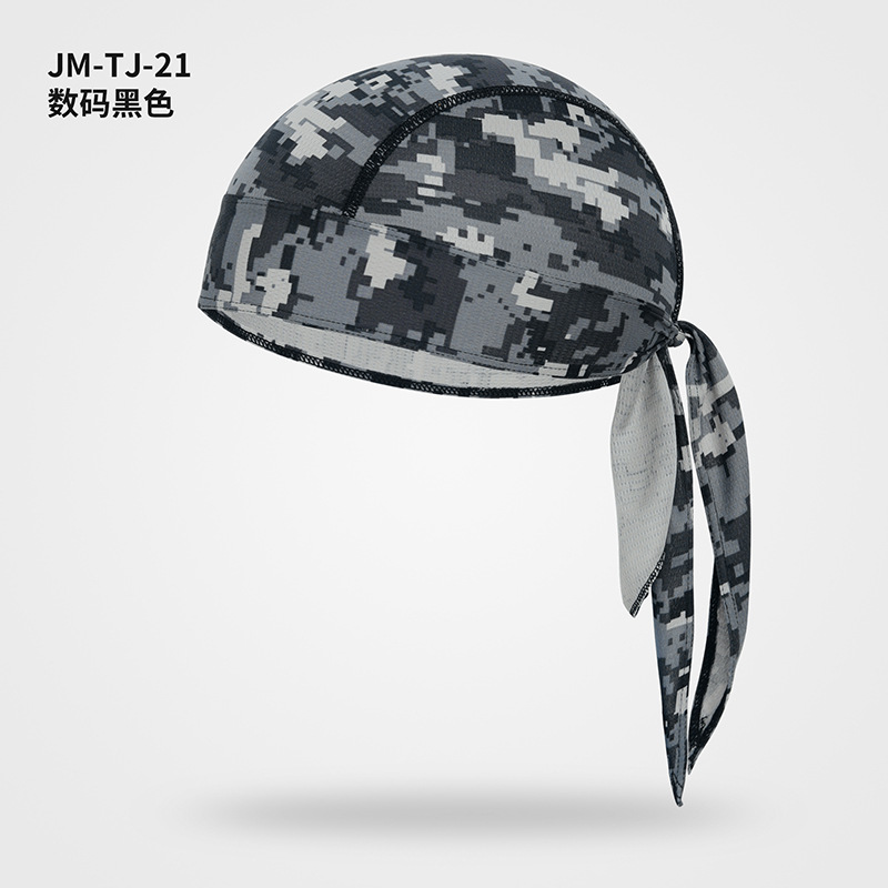 Picture of Outdoor Cycling Pirate Hat Quick-Drying Sports Turban Moisture-Wicking Breathable Sun Protection Hood Pirate Turban Small Hat