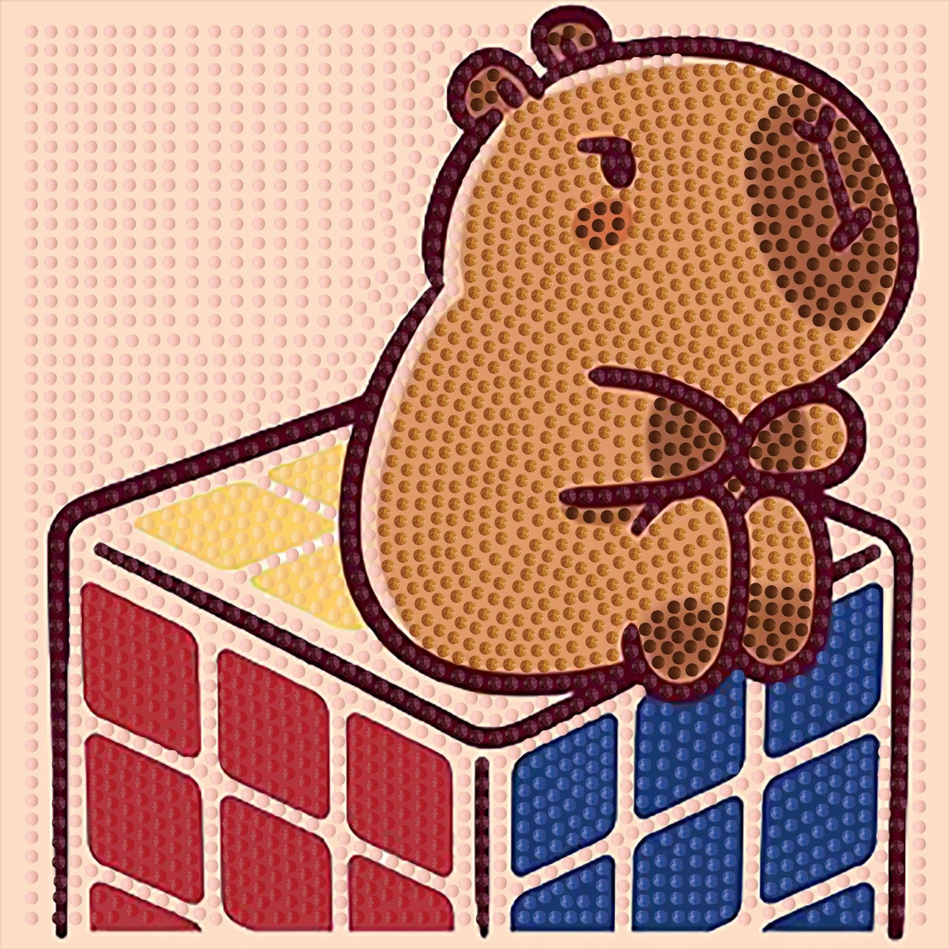 Picture of Original God New Diamond painting children student diy handmade diamond material package with frame Cartoon Cartoon educational toys