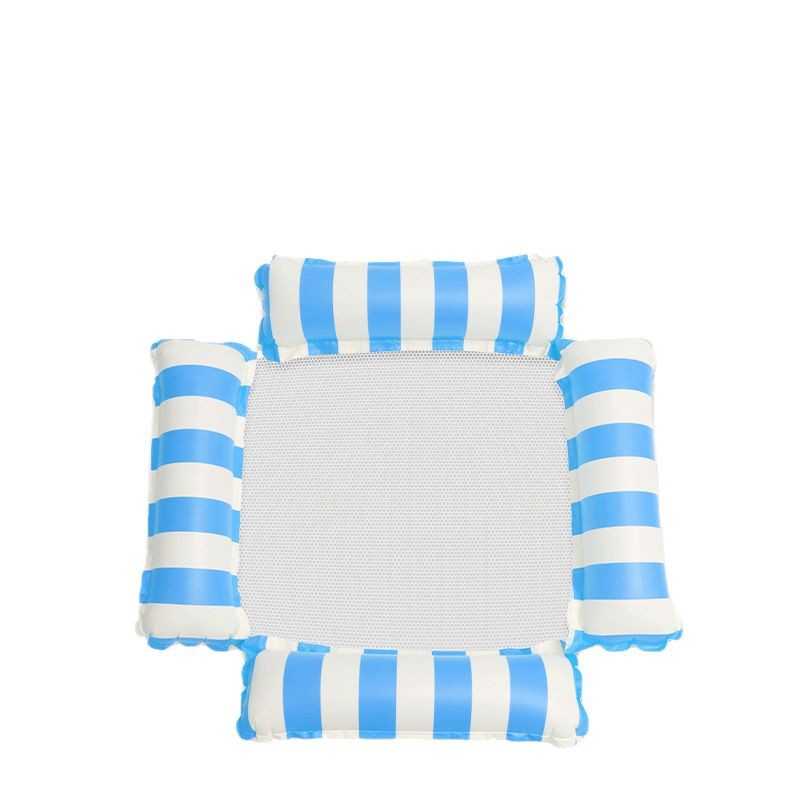 Picture of Cross-border new inflatable floating row outdoor foldable backrest mesh floating bed water supplies 4 tube recliner floating bed