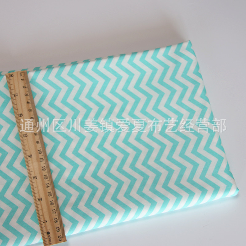 Picture of Small Wave 11 color cotton twill printed fabric bedding fabric quilt cover bed sheet pillowcase fabric wholesale