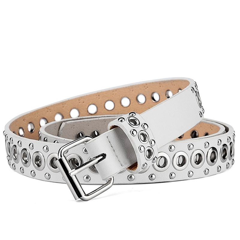 Picture of Belt Women's European and American Punk Rivet Street Personality Men's Belt Air Eye Belt Girls' Cross-border Hipsound Hair