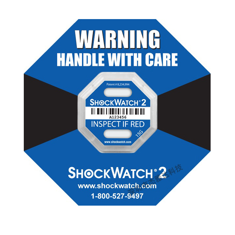 Picture of Original Genuine Anti-Shock Label Shockwatch2 Shock-Proof Display Label Blue 15g Shock-Proof Label