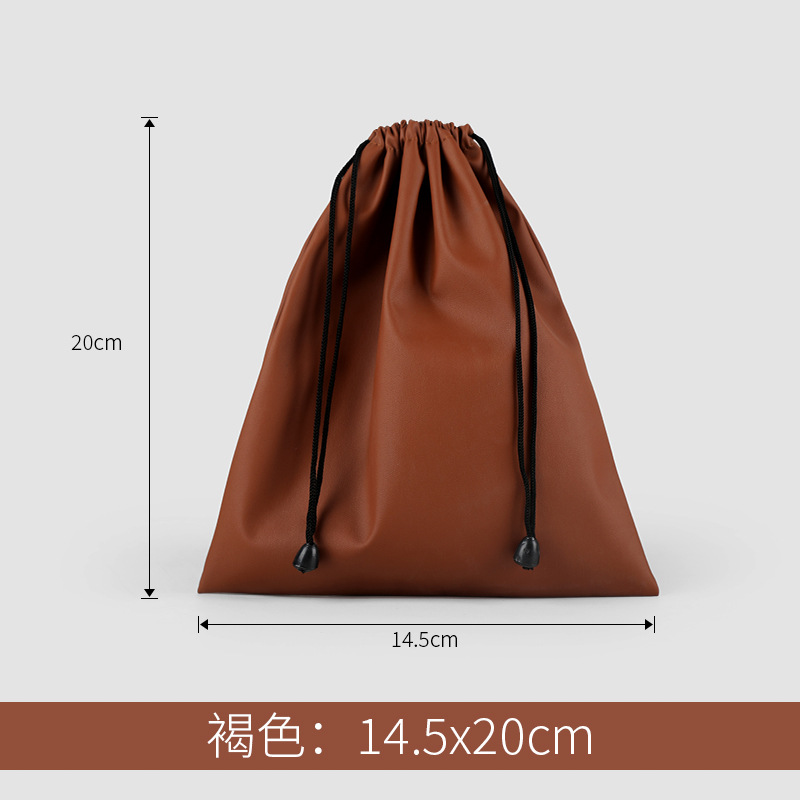 Picture of Color pu mobile power headset waterproof cloth bag mobile phone charging treasure drawstring pocket jewelry storage bag printing