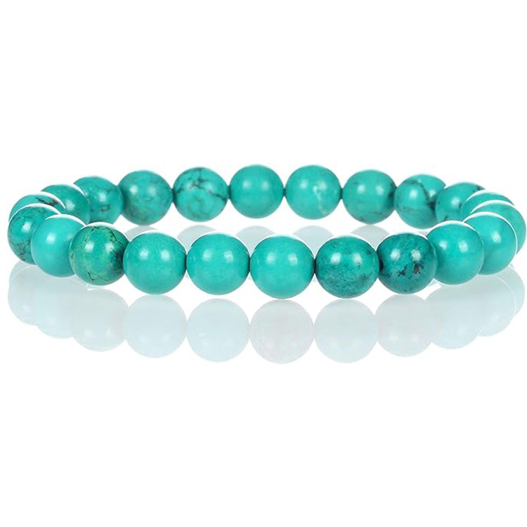 Picture of Zhou Lianfa 32 Color Amazon Crystal Agate Tiger Eye Bracelet Fashion Simple Single Circle Round Bead Cross-border Bracelet Batch