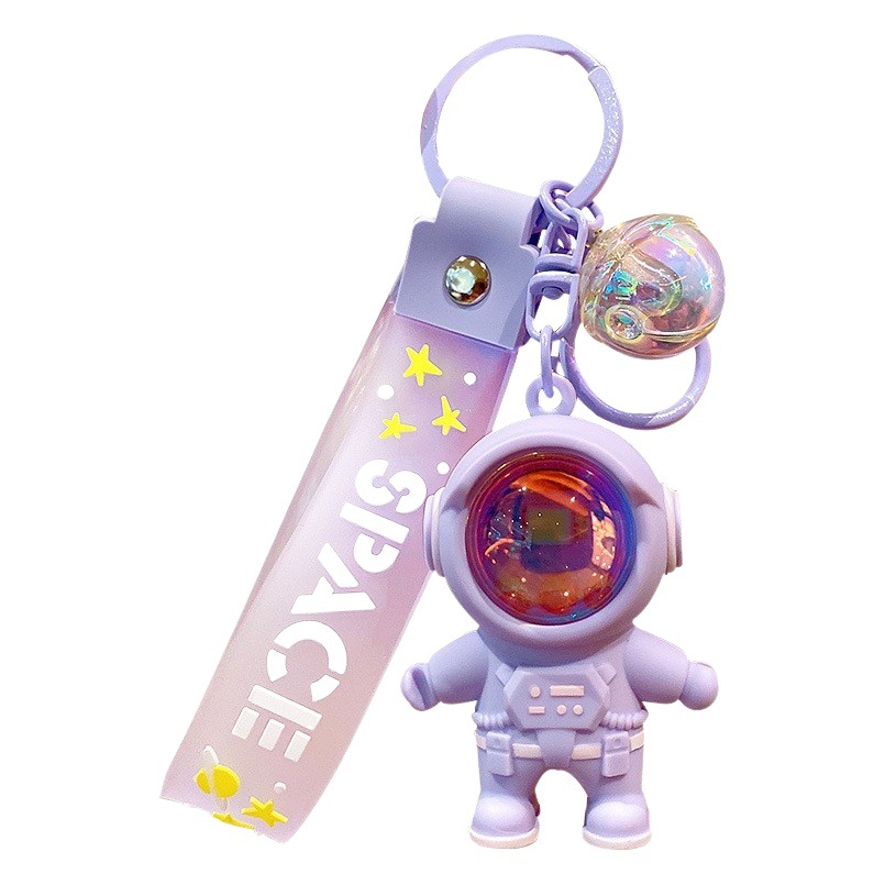 Genuine creative astronaut sunset light keychain girl photo lighting artifact couple spaceman bag key chain