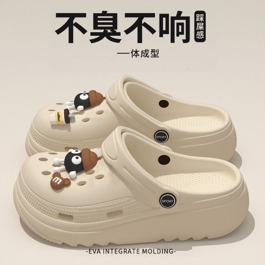 Summer Clogs for Women, Eva Slippers, Breathable and Cute Cartoon Toe-Toe Slippers for Women, Couple Slippers, Women's Sandals
