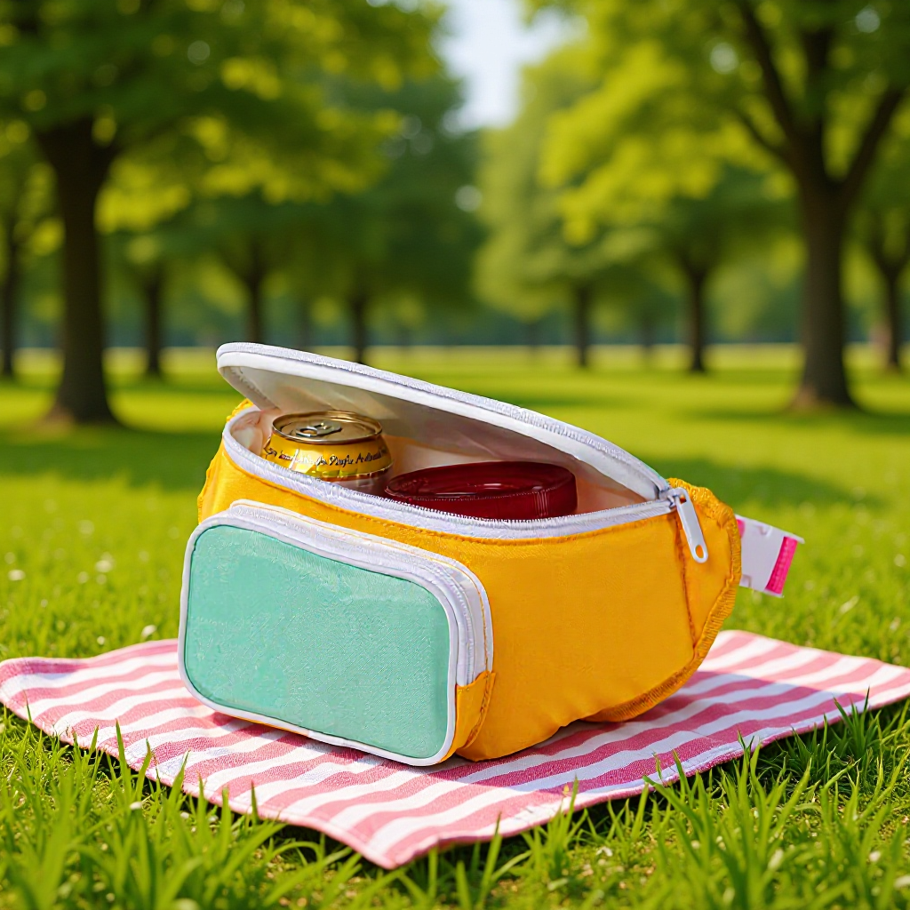 Picture of Cross-Border Portable Insulated Sports Waist Bag Large Capacity Waterproof Casual Crossbody Bag Outdoor Refrigerated Ice Bag Insulated Bag