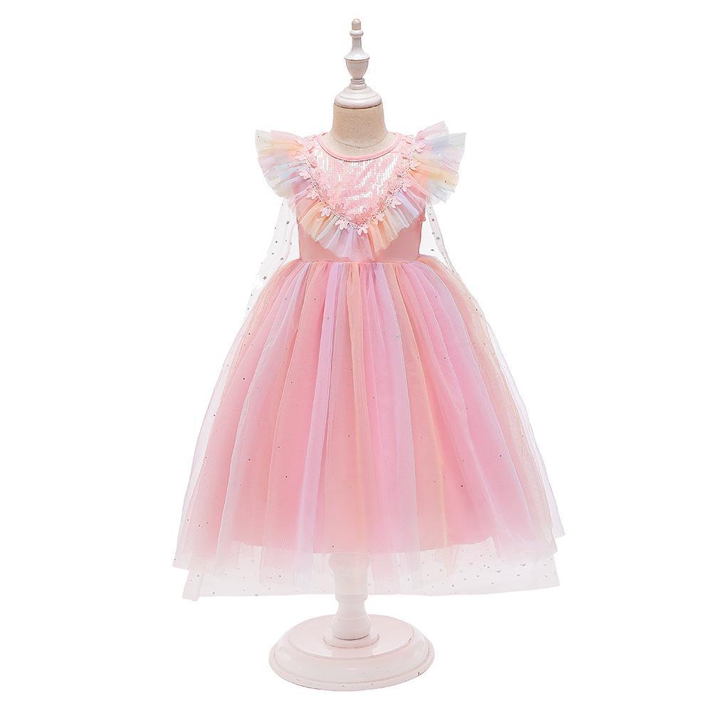 Picture of Frozen 2 Kidsren's Dress Princess Dress Girl Elsa Snowflake Dress Frozen Elsa Princess Style