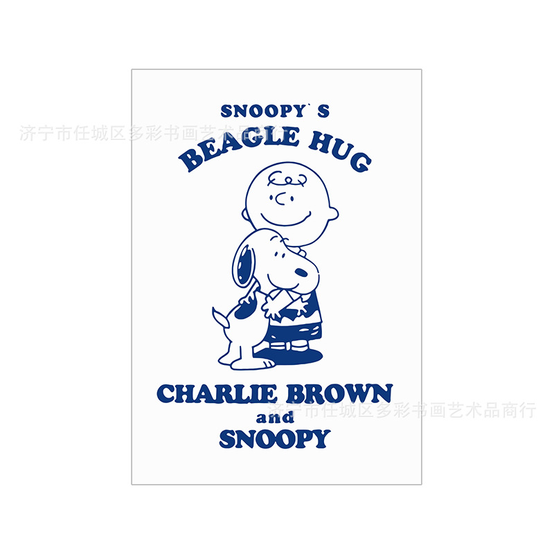 Picture of Snoopy Cartoon Children's Room Decorative Painting ins Style Nordic Style Living Room Dining Room Bedroom Cute Hanging Painting Set Table Core