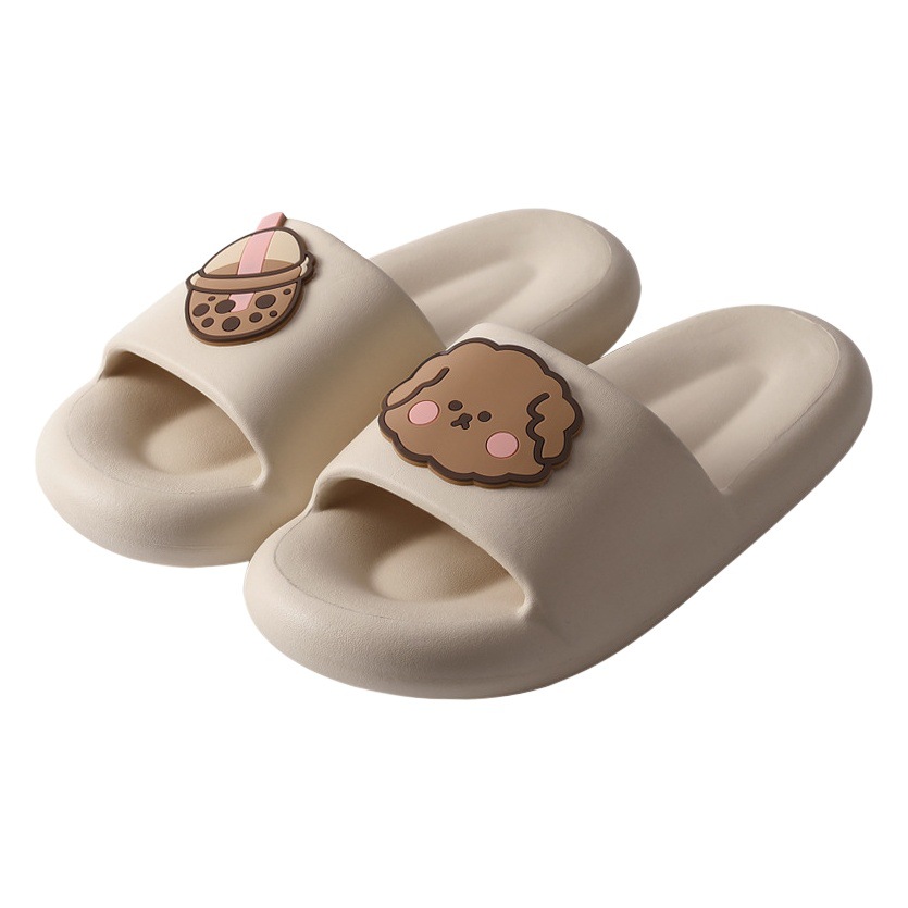 Slip-on slippers men's outdoor indoor bathroom bath Internet celebrity home non-stinky feet slippers home female summer