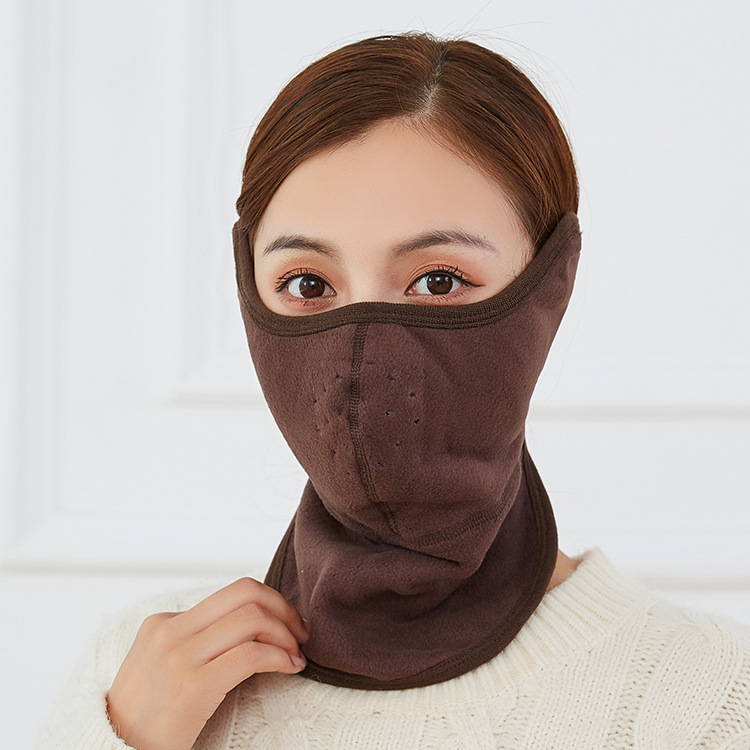Picture of Winter warm mask neck and ear protection all-inclusive scarf men and women riding mask polar fleece three-in-one outdoor cold protection