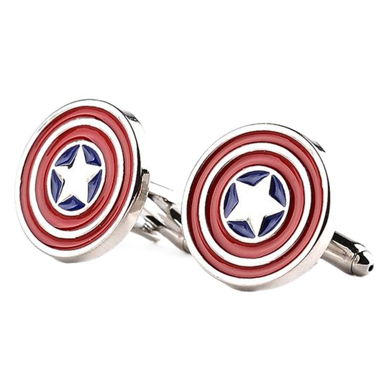 European and American Cross-Border Peripherals Shield Cufflinks Men's Personalized Simple Cufflinks Cufflinks Cufflinks Accessories