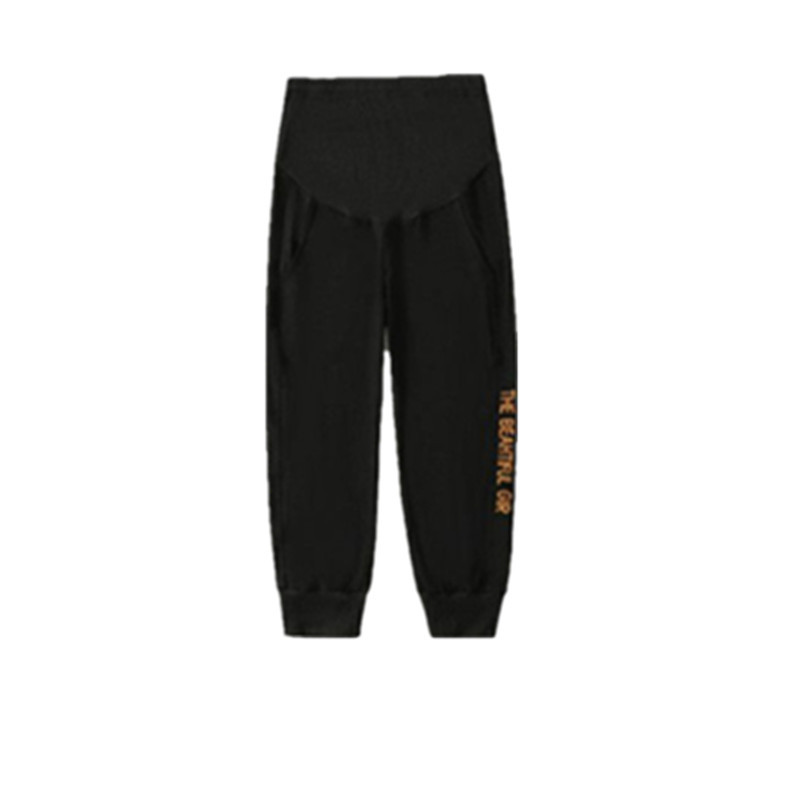 Picture of Pregnant Women's Summer Fashion Outer Wear plus size Belly-supporting Leggings Women's Pregnant Women's Pants Spring and Summer Thin Cotton Cropped Sports Pants