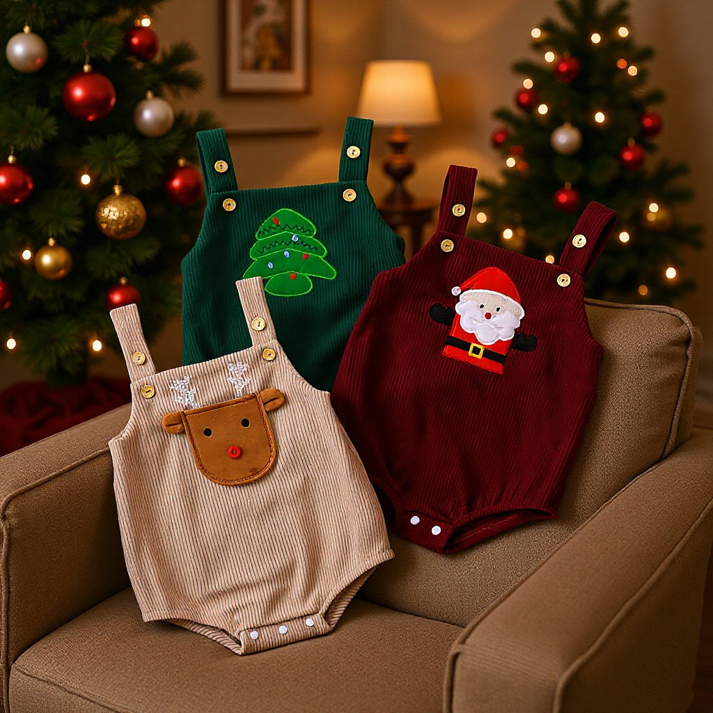 Autumn and winter 2024 new baby jumpsuit male baby female newborn Christmas clothing foreign trade cross-border wholesale