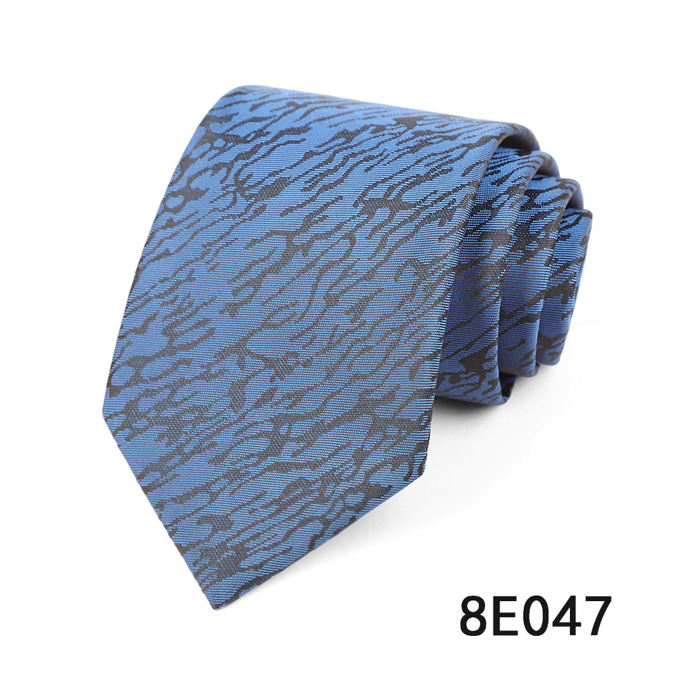 Picture of Men's Tie Business Casual Stripesd Tie 8cm Polyester Jacquard Embroider Print Tie Wholesale Formal Wear