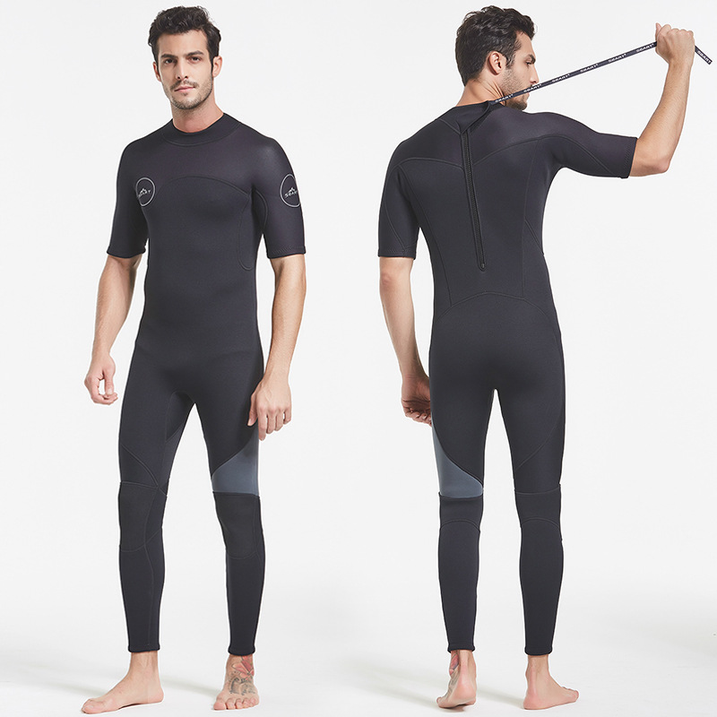 Picture of Shark Bart One-Piece Wetsuit 3mm Wet Suit Warm and Cold-Proof Snorkeling Suit Winter Swimsuit Wetsuit Men's Surfing Suit