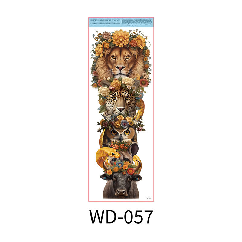 Picture of Full Arm Tattoo Sticker Cross-border New Waterproof Sweat Simulation Cross Buddha Black and White Colorful Personality Full Arm Temporary Tattoo