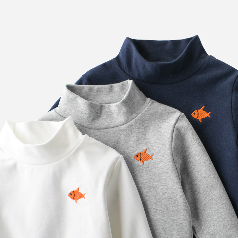 Picture of 27Kids K-Style of Kidsren's Clothing Spring New Product 2025 Kidsren's Bottoming Shirt Wholesale Ins Baby Boy Long-Sleeved T-Shirt High Collar