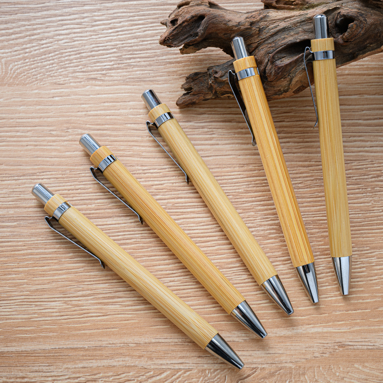 Picture of Spot bamboo wood material advertising pen ballpoint pen laser printing logo printing laser bamboo pen sign pen wholesale