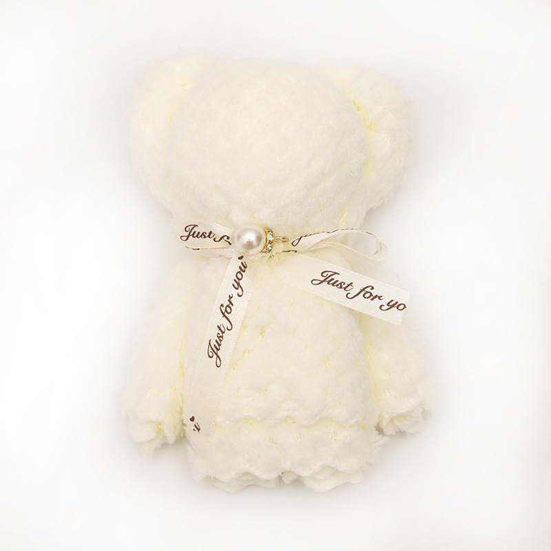 Picture of Coral Velvet Bear Towel Souvenir Gift Box Wedding Shop Promotion Event Opening Gift Advertising Gift Wholesale