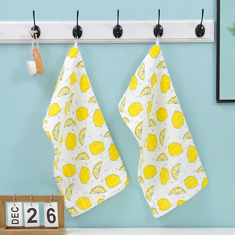 Picture of 6-Layer Seersucker Small Square Towel Kidsren's Towel Pure Cotton Type a Cotton High-Density Saliva Towel Kindergarten Small Towel Pure Cotton