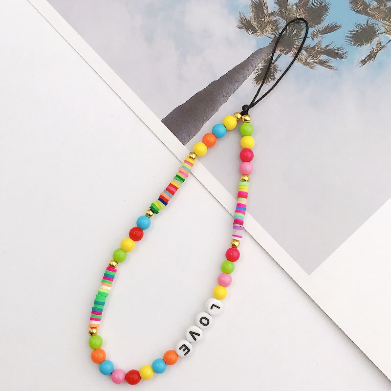 Picture of New soft pottery fruit series mobile phone chain diy mobile phone case acrylic five-pointed star mobile phone chain collection trend