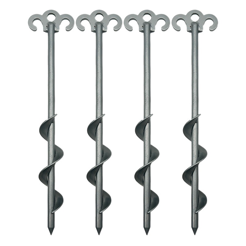 New outdoor spiral anchor ground nail fixed tent greenhouse pet rope trampoline ground drill electric drill fast fixed