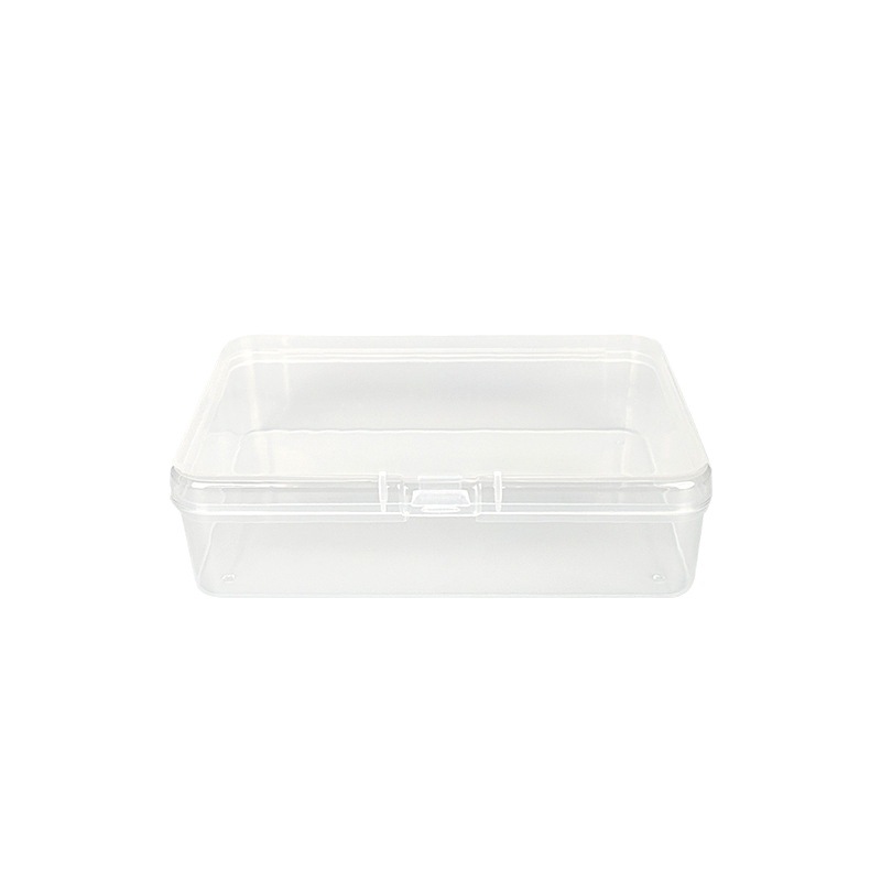 Picture of 9.5 rectangular box translucent plastic packaging box small material Jewelry necklace with lid pp high permeability plastic storage box