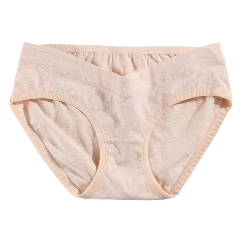 Hehu Pure Cotton Pregnant Women's Underwear Low Waist Pregnant Women's Comfortable Breathable Abdominal Traceless U-shaped Belly Protecting Briefs for Women