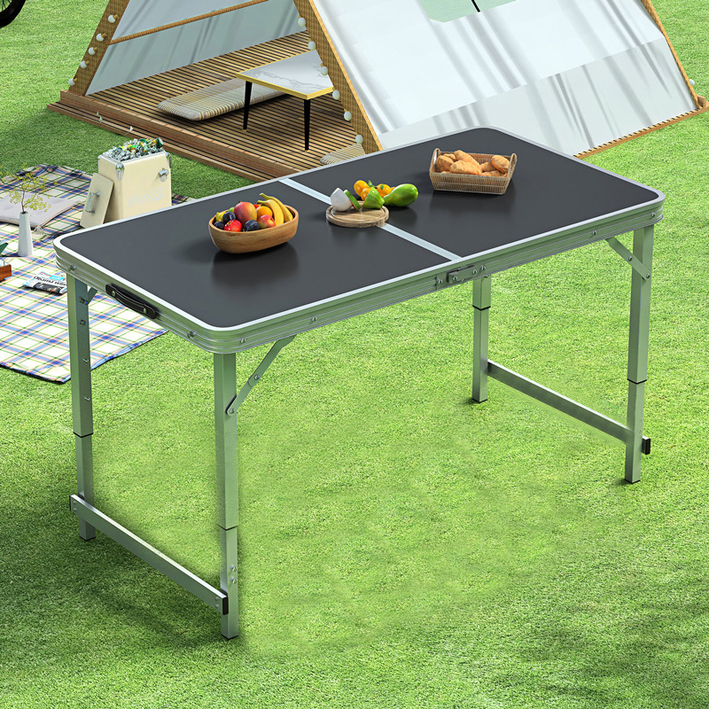 Picture of Outdoor Table Portable Aluminum Alloy Foldable Dining Table Folding Table and Chair Picnic Small Table Stall Table Round Square Tube Table