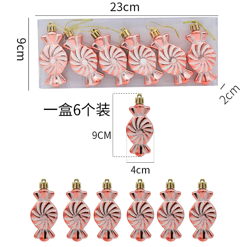 Picture of Cross-border wholesale new Christmas decoration candy Christmas tree decoration pendant Christmas ball painted Christmas gift