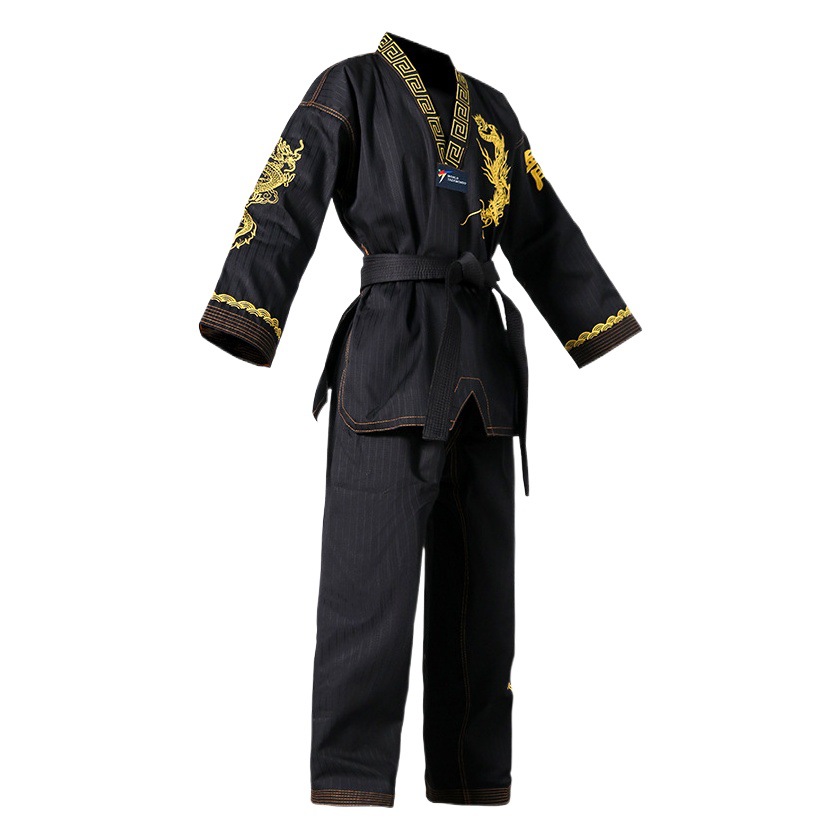 Taekwondo Clothing Long-sleeved Clothing Children's Training Clothing Beginner Adult Adult College Students Male and Female Short-sleeved Dao Clothing