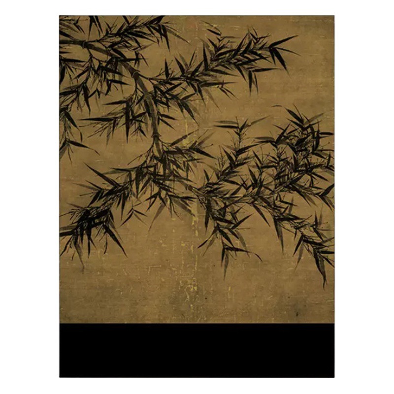 Ink bamboo Chinese ancient style living room background wall decorative painting Chinese style study tea room ink Zen hanging painting hallway mural