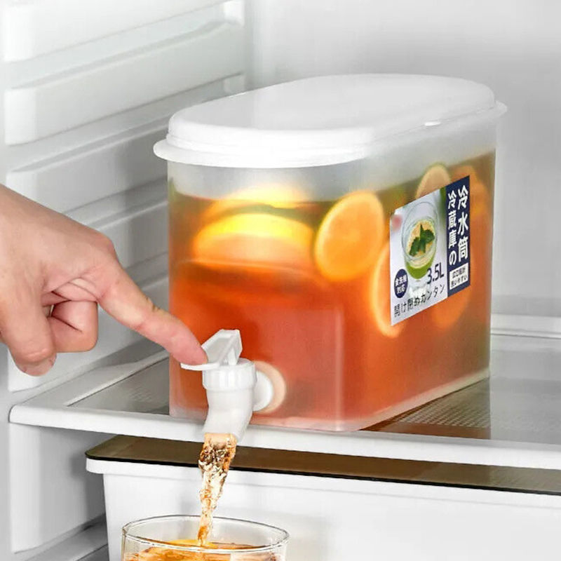 Picture of Self-contained faucet cold water bottle modern simple lemon water fruit beverage pot can put refrigerator household plastic bucket