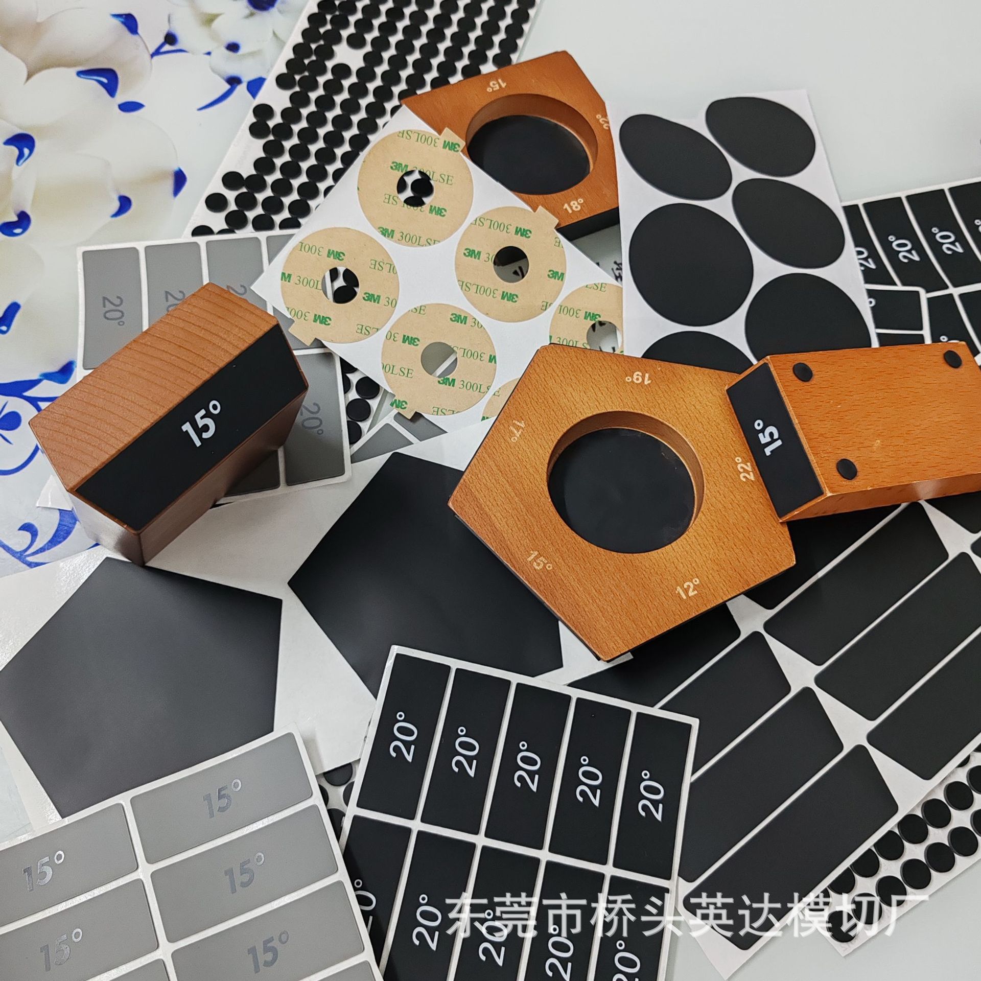 in stock grindstone angle sticker printing silicone sticker non-slip silicone sticker gray 15 ° and 20 °