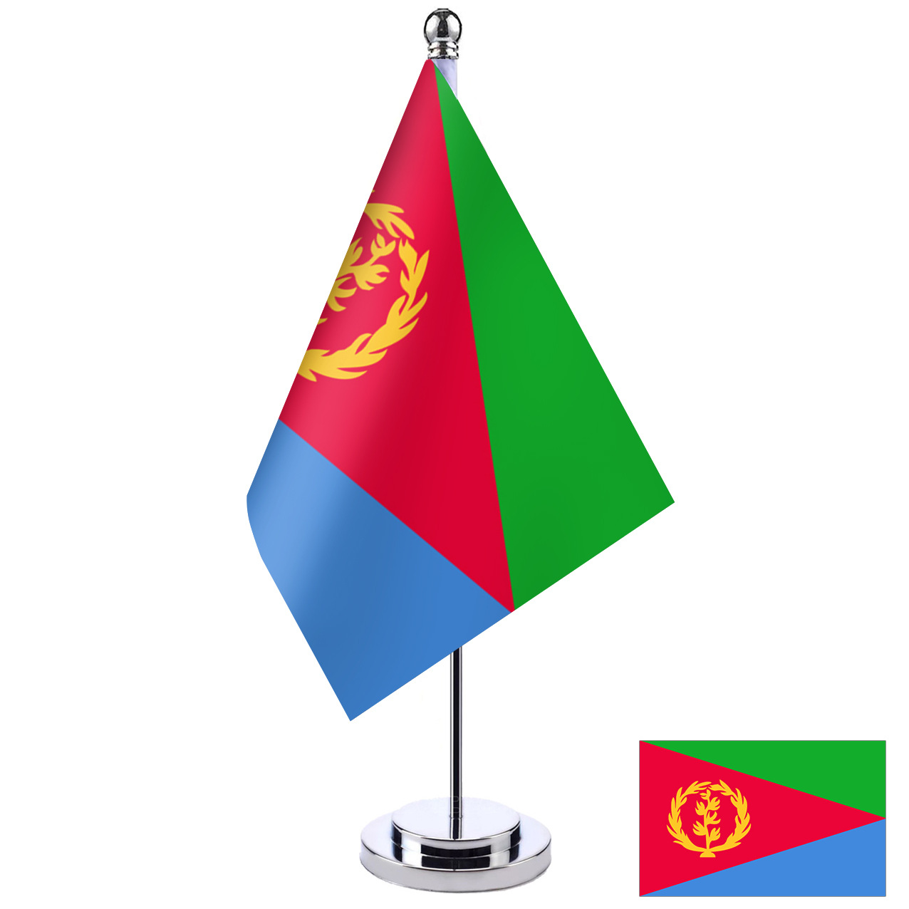 AliExpress Amazon Hot Sale Eritrea Single Pole Desktop Flag Single Pole Small Flag Desktop