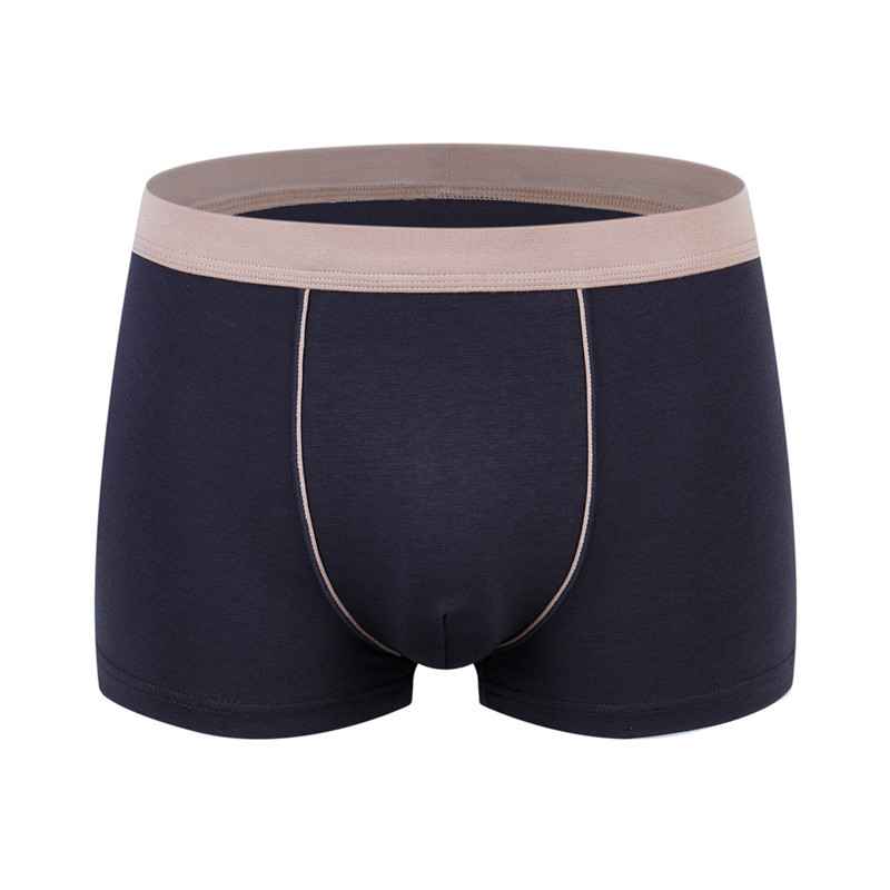 Picture of Men's cotton underwear plus size fat guy boxers breathable 3D seamless sexy youth cotton red boxers