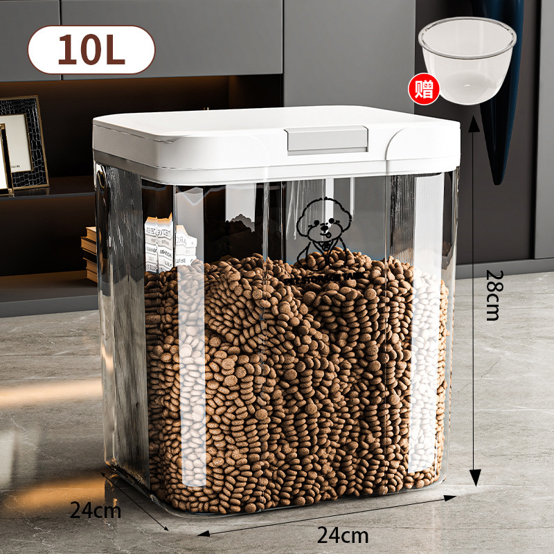 Picture of Pet Food Grain Storage Bucket Cat Food Dog Food Sealed Bucket Cat Food Drying Storage Bucket Moisture-proof Dust-proof Storage Bucket