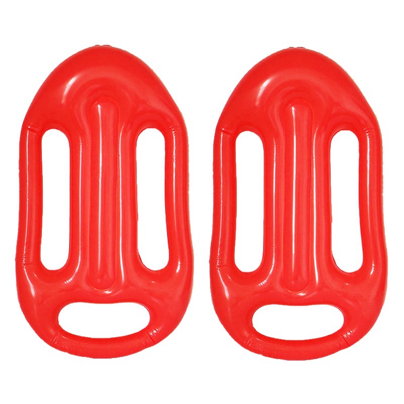 Beach lifeguard inflatable floating board children practice swimming Surfboard red inflatable floating board blowing toy