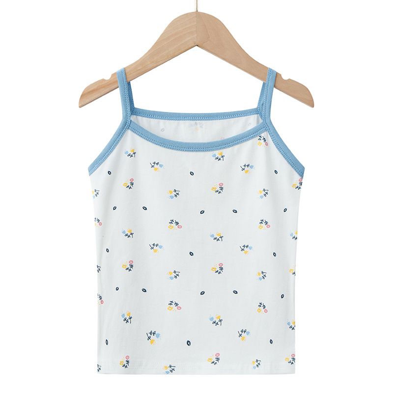 Picture of Girls' Vest Summer Pure Cotton Small Camisole Children's Bottoming Inner Wear Sleeveless Top Baby Outer Wear Camisole