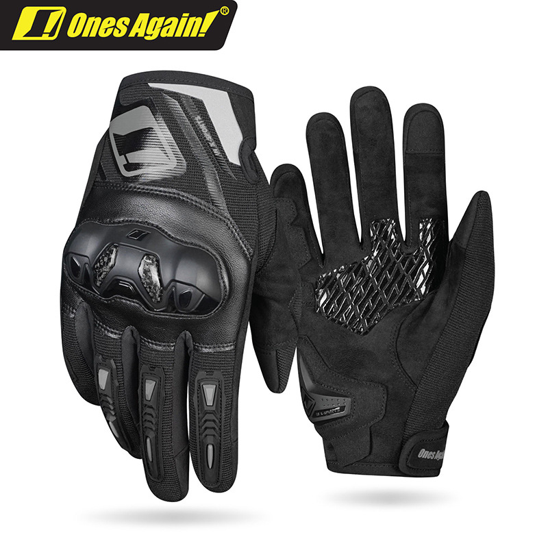 onesagain Motorcycle Gloves Summer Breathable TPU Carbon Fiber Drop-resistant Touch Screen Racing Motorcycle Riding Gloves