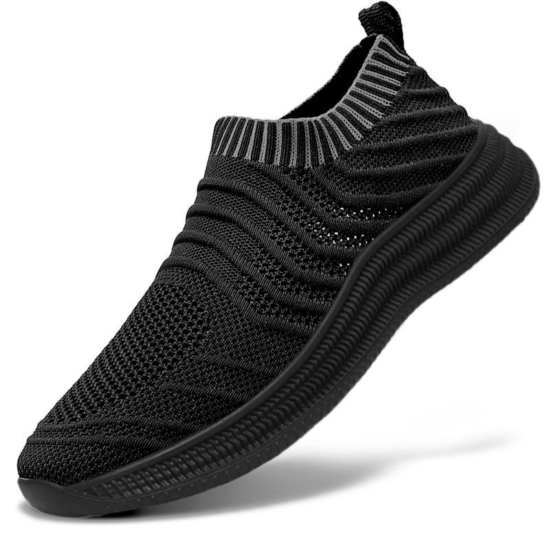 Mesh Shoes Socks New Casual Shoes Mesh Men's Shoes Spring and Summer Fly Weave 2025 Breathable Slip-On Work Shoes