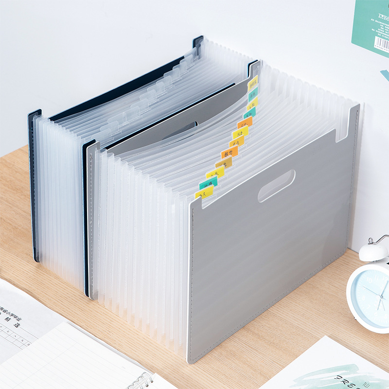 Deli 63951 63952 organ bag folder multi-layer A4 storage bag insert storage box for vertical office use