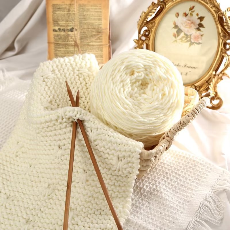 8 shares 4 two lovers cotton coarse milk cotton large group hand-woven hat scarf line cushion blanket factory wholesale