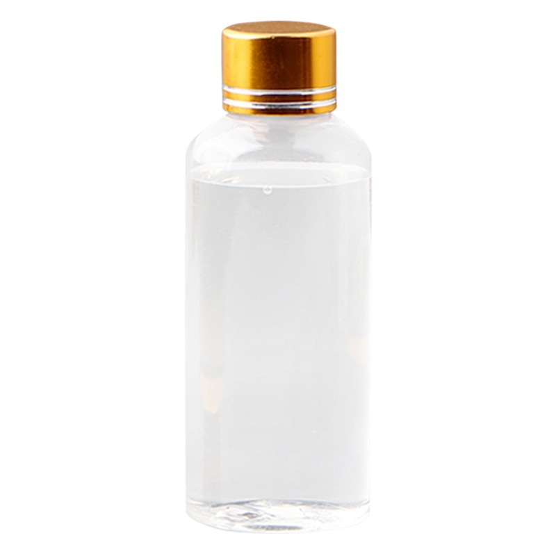 Wholesale 20 50ml plastic bottle transparent gold cover small mouth sealed PET bottle metal cover liquid sample sub-bottle